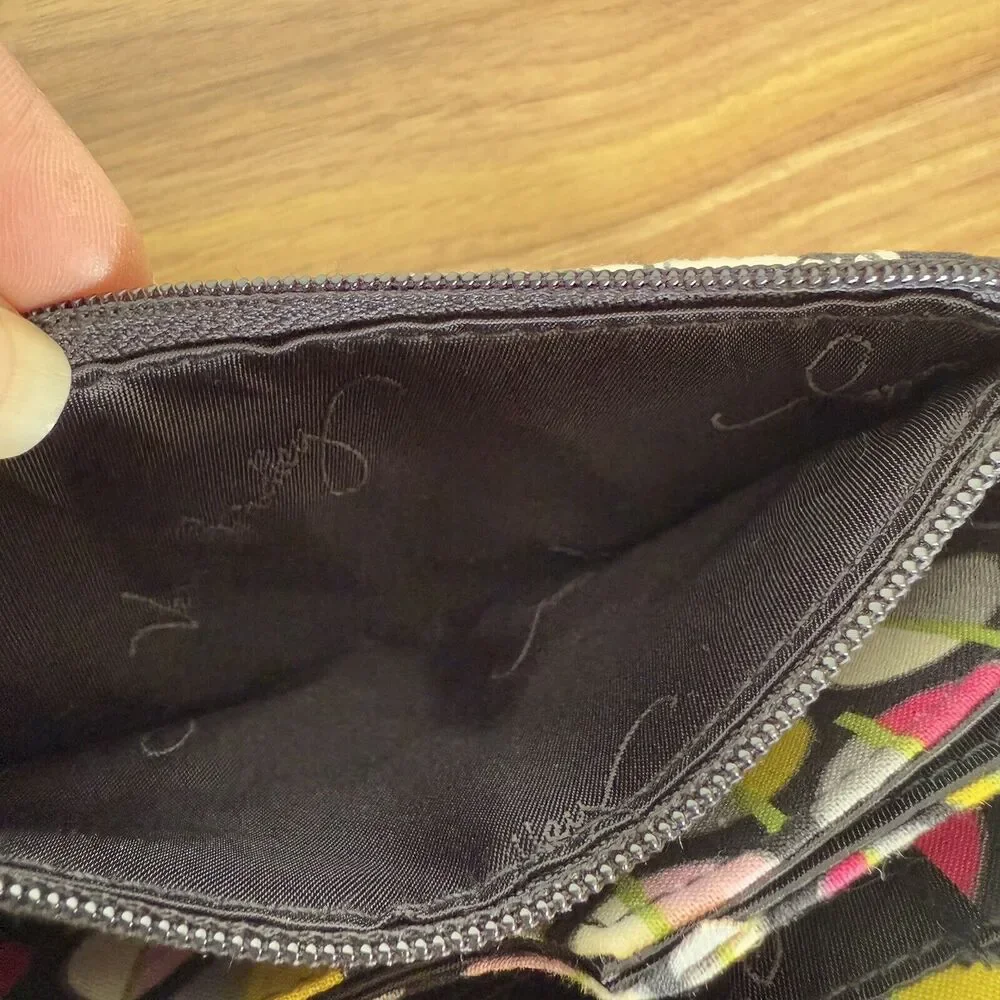 Vera Bradley Twist locks Wristlet Wallet Black Multicolor